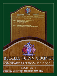 Beccles Town Council honours citizens with Freedom of Beccles award.