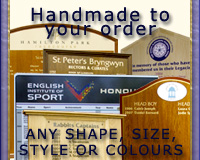 Photo montage displaying honor boards made to any size, shape or color