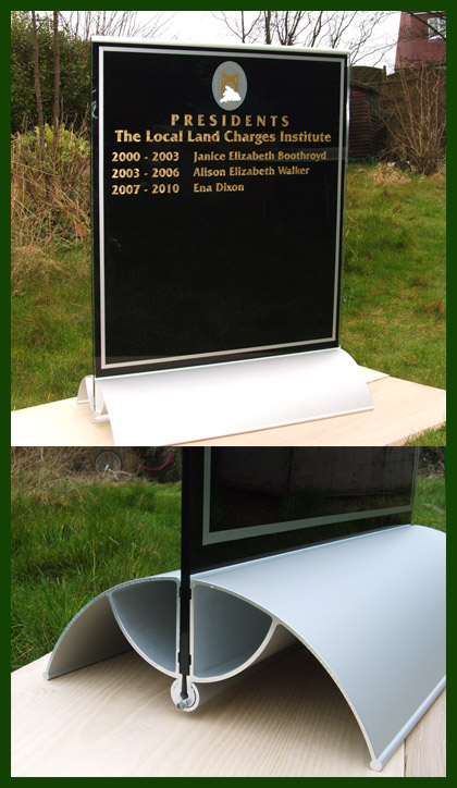 The Local Land Charges Institute glass honours board